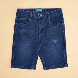 YU by Pantaloons Kids Blue Regular Fit Shorts image 3