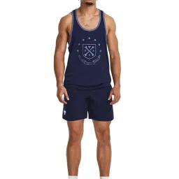 Under Armour Blue Regular Fit Printed Tank Tee image 3