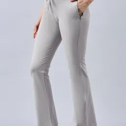 FEMEA Grey Elastane Solid Trackpants image 3