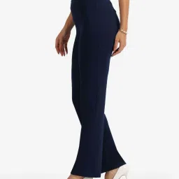 BlissClub Navy High Rise Pants image 3