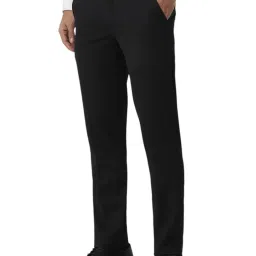 Van Heusen Black Slim Fit Trousers image 3