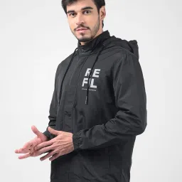 NUMERO UNO Black Regular Fit Bomber Jacket image 3