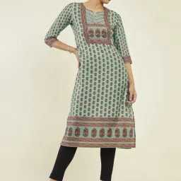 Soch Green Embellished Straight Kurta-image-72