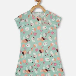 Sweet Dreams Kids Green Printed Nighty-picture-18