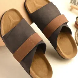 Hoversole Men's Leno Coffee Bean Cork Slide Sandals-image-8