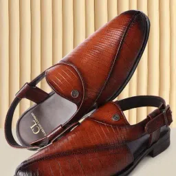 Carlton London Men's Tan Back Strap Sandals-picture-35