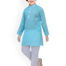 JISHA GARMENTS Boys Regular Raw Silk Kurta with Pyjamas image 4