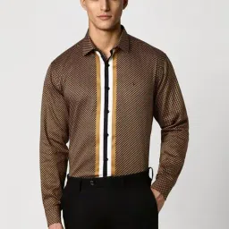 Van Heusen Brown Slim Fit Printed Shirt-picture-30
