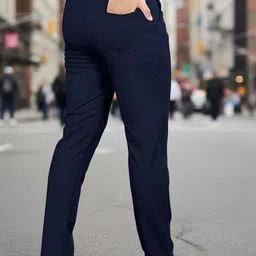 SZN Men Polyester Regular Fit Mid-Rise Trousers image 3