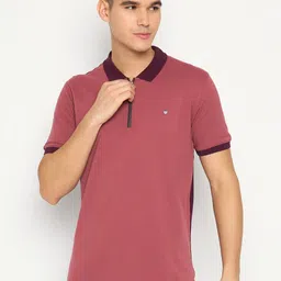 Duke Men Solid Polo Collar Cotton Slim Fit T-shirt-image-17