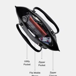 irth by house of titan IRTH Textured Structured Shoulder Bag image 2