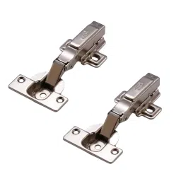Ebco Thick Door Hinge 40 mm Half Overlay Soft Close, Nickel Plated Finish, Size 40 mm for Shutter Thickness 18-40 mm, HTD2-SC (Set of 2)-picture-12
