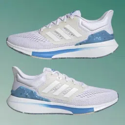 Adidas Men's EQ21 RUN White Running Shoes-image-1