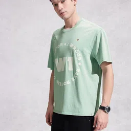 WROGN Typography Printed Drop-Shoulder Sleeves Pure Cotton Oversized T-shirt image 5