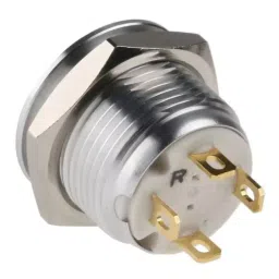 RS PRO Illuminated Push Button Switch Momentary 16 mm SPST Red LED 36 V DC, 1758516 image 3