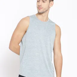 HRX by Hrithik Roshan Men Grey & Green Rapid Dry Training Tank T-shirt-picture-57