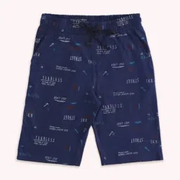 Pantaloons Junior Navy Cotton Printed Shorts-picture-46