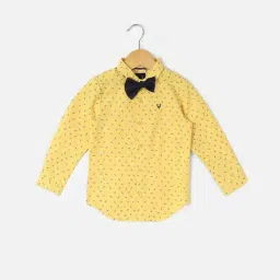 Allen Solly Junior Yellow Cotton Printed Full Sleeves Shirt-image-51
