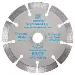 Taparia Round Shape Granite Cutting Blade Segmented Cut, Length 200 mm, GBS8 image 1
