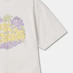 R&B Kids White Graphic Print Short Sleeves Regular Fit Top image 3