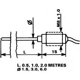 RS PRO Type K Thermocouple 250 mm 6 mm -+1100°C, 2287495 image 4