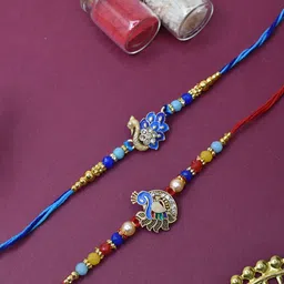 MEIRA JEWELLERY Set Of 2 Rakhi With Roli Chawal & Card-picture-11
