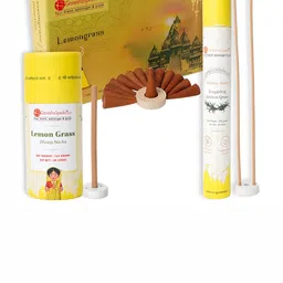 GaneshaSpeaks 130-Pcs Brown Wooden Dhoop Cup, Dhoop Stick & Incense Stick-image-80