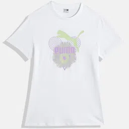 Puma Girls Brand Logo Graphics & Floral Printed Youth Knitted Pure Cotton T-shirt-picture-39