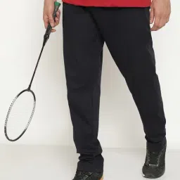 Octave Navy Cotton Regular Fit Trackpants-image-6