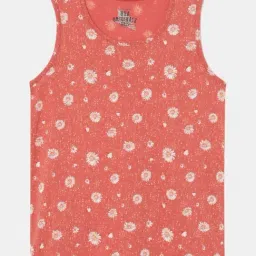 Jockey Kids Orange Cotton Floral Print Tank Top-picture-15