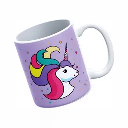Mr UVD White & Purple Cartoon Characters Printed Ceramic Glossy Mug 350 ml image 3