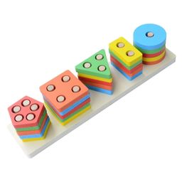 Sanjary Wooden Blocks Geometric Shape (Color May Vary)-picture-46