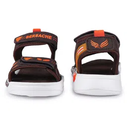 BERSACHE Colour Blocked Velcro Closure Sandals - Brown image 4