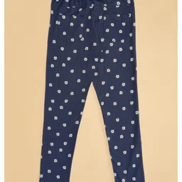 Pantaloons Junior Floral Printed Leggings - Blue image 5