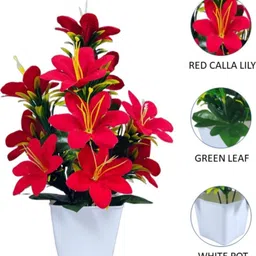 Anandani Fashion Red 6 Pieces Artificial Flower image 3