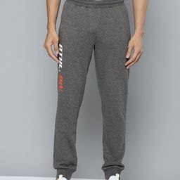 Alcis Men Charcaol Grey Melange Solid Track Pants-picture-12