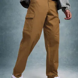 The Roadster Life Co. Men Relaxed Fit Cotton Cargos-image-94