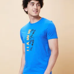 Being Human Blue Regular Fit Printed T-Shirt image 3