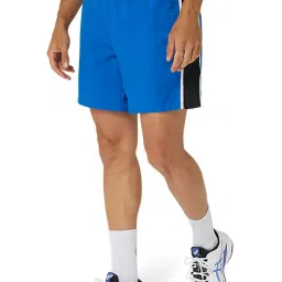 Asics Tuna Blue Slim Fit Colour Block Sports Shorts image 3