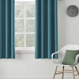 DDECOR Live Beautiful Blue Polyester 5 ft Window Curtain-image-38