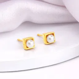 GIVA 92.5 Sterling Silver Radiant Quad Pearl Stud Earrings for Women-image-86