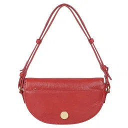 Hidesign EI Preserve 03 Red Leather Solid Shoulder Handbag image 3
