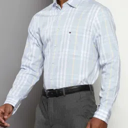 Tommy Hilfiger Breezy Blue Cotton Regular Fit Checks Shirt image 3