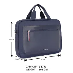 TOMMY HILFIGER Monett Navy Blue Polyester Laptop Messenger Bag image 3