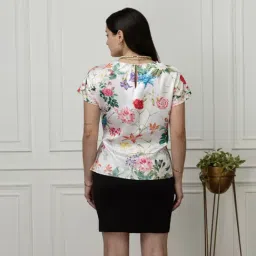 PURYS White Floral Print Top image 2