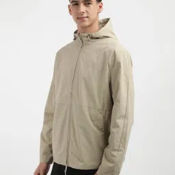 Calvin Klein Khaki Regular Fit Hooded Jacket image 3
