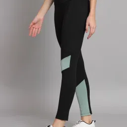 COLOR CAPITAL Black Slim Fit High Rise Tights image 3