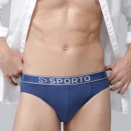 Sporto Red Cotton Regular fit Solid Brief (Pack of 2) image 3