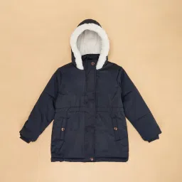 Pantaloons Junior Navy Solid Full Sleeves Jacket image 3