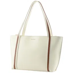 Fastrack White Solid Large Tote Handbag image 3